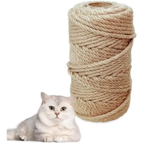 Corde arbre à chat - JUTE - 6mm - 50m - Naturelle - Multifonctionnelle (1/4)