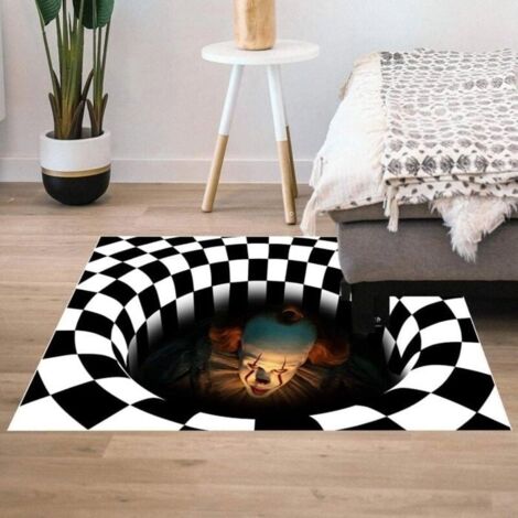Tapis Salon 3D Illusion D'Optique Vortex – Antidérapant, Lavable – Effet Visuel Époustouflant – Rectangle – 80x160 Cm – Parfait Chambre, Salon, Salle à Manger