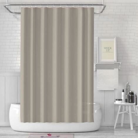 Rideau de douche beige imperméable, anti-moisissure, antibactérien, 180×180 cm