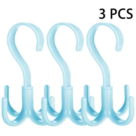 Organisateur de sac à main rotatif pour écharpe, porte-cravates et organisateur de ceinture, lot de 3 cintres en plastique pour sac (1/5)