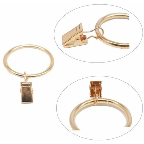 Lot De 24 Anneaux De Rideaux En Métal Bronze 55 Mm - Glissement Fluide Et Résistant à La Rouille