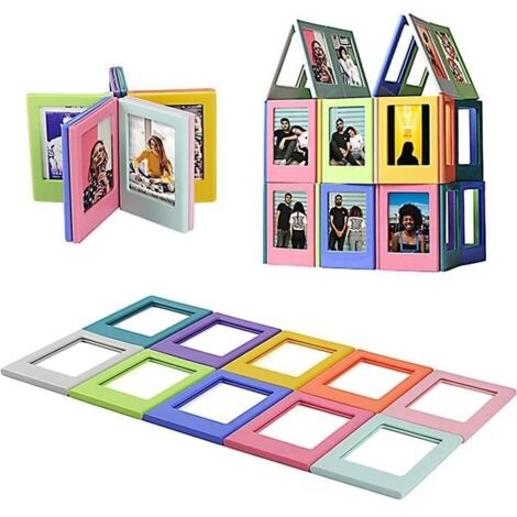 (Colorés)Cadres Photo Magnétiques - Creative - 10 PCS - Colorés - Modifiables - Résistants aux Chocs (1/4)