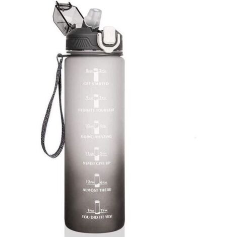 1L Sport Gourde avec Paille, 1 Litre Bouteille d'e