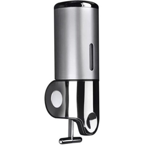 (Argent)Distributeur de savon mural - Argent - Capacité 400ml - Acier inoxydable et plastique (1/4)
