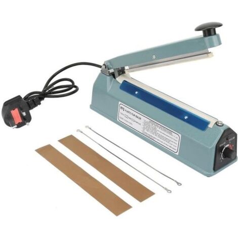Scelleuse à impulsion scellant la chaleur manuel machine de scelleur sac plus proche emballage outil kit 220V 8in métal-TIP (1/4)