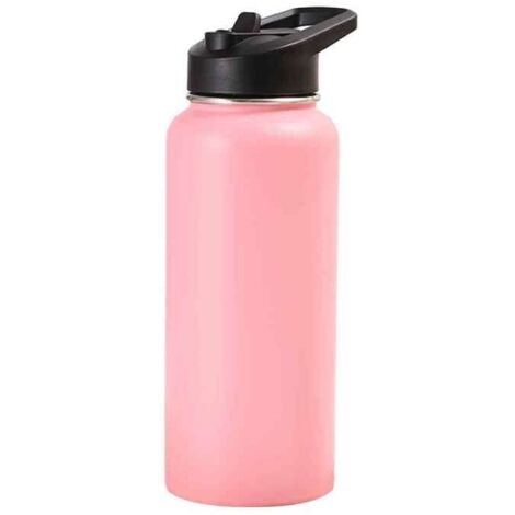 Bouteille d'eau isotherme, bouteille d'eau de sport en acier inoxydable, tasse chaude de voyage à large ouverture (1/5)