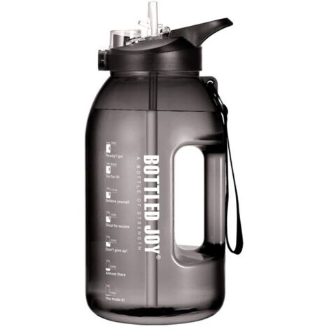 Gourde à col large, 2,5 L Grande bouteille d'eau avec marquage du temps (1/5)