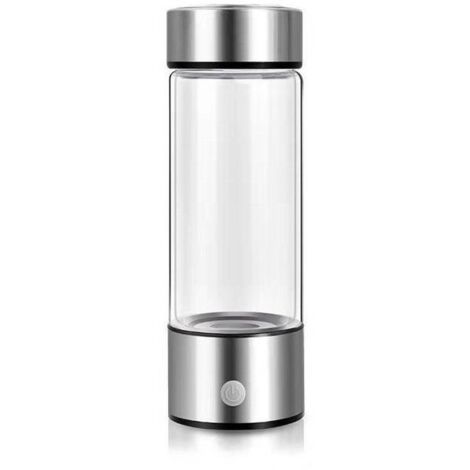 GOURDE - BIDON,Argent-220V--Tasse Avec Générateur D'hydrogène Et Filtre À Eau, 420ml, Rechargeable Par Usb, Contenant D'eau Riche (1/4)