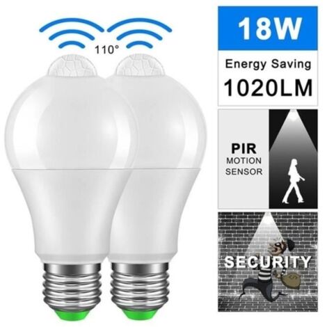 (blanc)Ampoule LED à capteur de mouvement STILLCOOL E27 - Blanc chaud - IP42 PIR 18W (1/4)