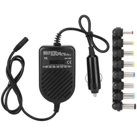Chargeur d'ordinateur portable de voiture, chargeur de sortie stabilisé, faible consommation d'énergie 15-24V pour ordinateur (1/4)