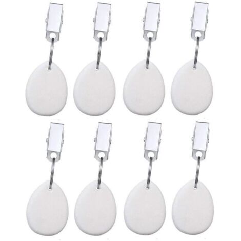 Nappe Pendentif Tableau Tableau de Tableau de Tableau Poids Cinkers Jardin Pique-nique Clips Blanc 8pcs (1/4)