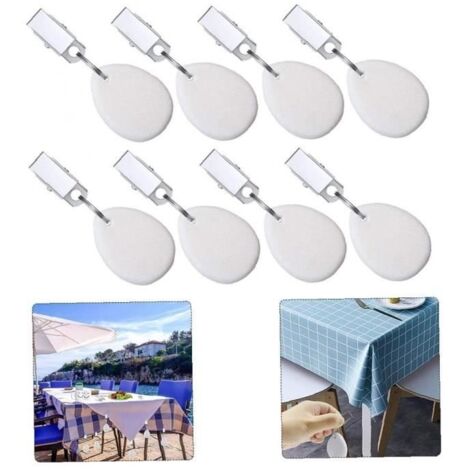 12 Pièces Nappe Transparente Clip De Couverture De Table Pince À Nappe Douilles De Lumière