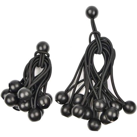40 pièces tendeurs pour bâche professionnels avec boule, attaches de câble, Tendeur Élastique, Tendeur en Caoutchouc, pour (1/5)