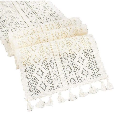 nappe à pompons, nappe en dentelle, pompon (1/5)