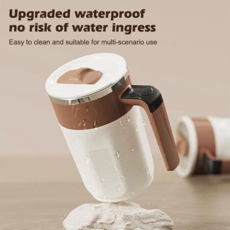 Tasse à café avec mélangeur automatique en acier inoxydable magnétique pour café thé chocolat chaud lait cacao