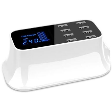 Chargeur USB Intelligent universel 8 ports de sortie USB Fast chargement de convertisseur d'écran Afficher l'adaptateur de charge (1/4)