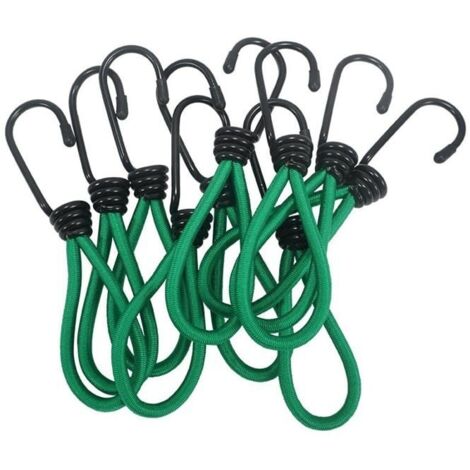 12 Pièces Crochet Tendeur, Tendeur Bache Crochet Tendeurs élastique Camping avec Crochet, Sangle Élastique pour Bâches (1/5)