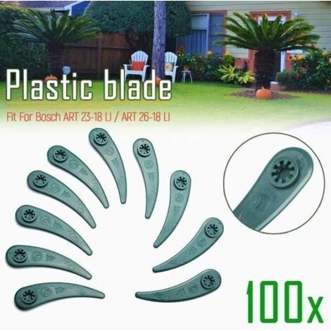 100Pcs Lame Débroussailleuse Tondeuse à gazon Coupe Bordure Pr Bosch ART 23-26-18 XUNI2877 (1/4)