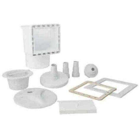 (Blanc)Kit Pièces A Sceller Pour Piscine Hors Sol - Skimmer Petite Meutrière Buse Refoulement SkimVac Raccord 32 38