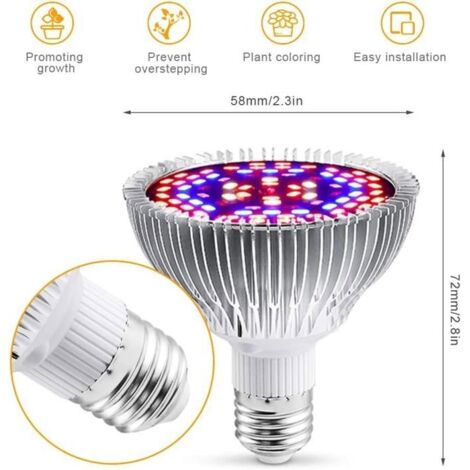 Ampoule LED Violette UV 3W E27 - Lampe Ultraviolette Pour Ambiance Et Décoration 85-265V