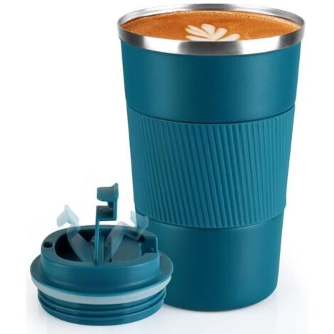 Tasse Isotherme Double Paroi 350ml - Gobelet Voyage Café Thé Avec Couvercle, Thème Nains De Noël