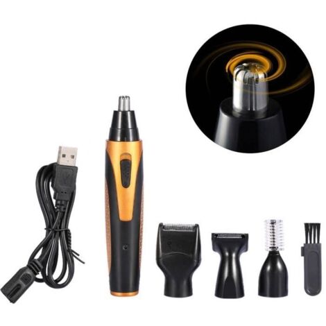 Tondeuse Électrique 4 en 1  Rechargeable - Acier Inoxydable - Chargeur USB - Silencieuse (1/4)