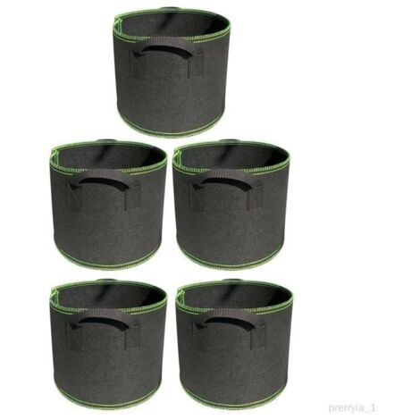 Conteneur de plantation de sacs de culture de plantes en tissu non tissé, sac de culture de légumes respirant pour 7 gallons (1/4)