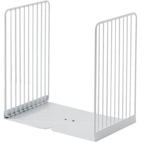 (Blanc)Serre Livre - Minimaliste - Métal - Blanc - 21x20x13.5cm - Réglable