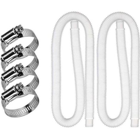 (Blanc)Tuyau de remplacement de piscine - Intex - 32mm - 1,5m - 4 pinces - Résistant aux fuites (1/4)