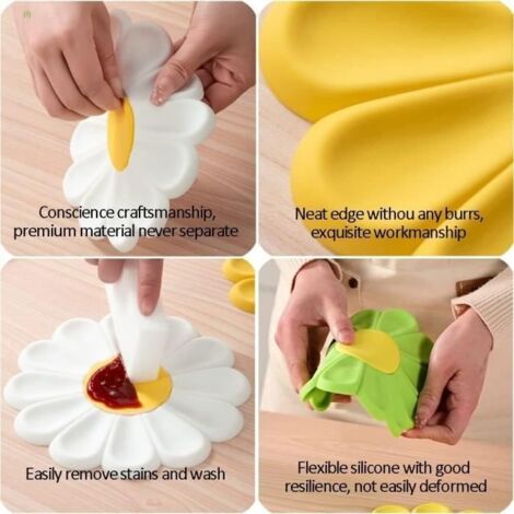 Set De Table Silicone Antidérapant Dessou De Plat - Limics24 - Silicone Pliable Tapis Coiffure Dessous Accessoire Cuisine Silicone Pliable