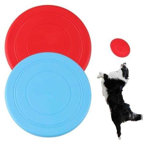 2PCS Frisbees pour Chien Caoutchouc Naturel, Jouet Frisbee de Chien, Frisbi pour Chien, Disque à Lancer Caoutchouc Résistant pour,yd (1/4)