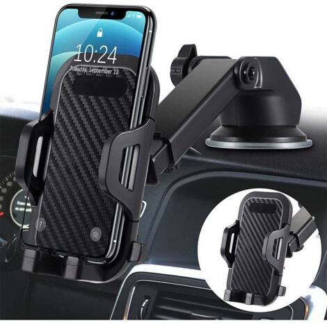 Support Voiture Universel Pour Smartphone - Fixation Tableau De Bord 360°, Aimant, Métal