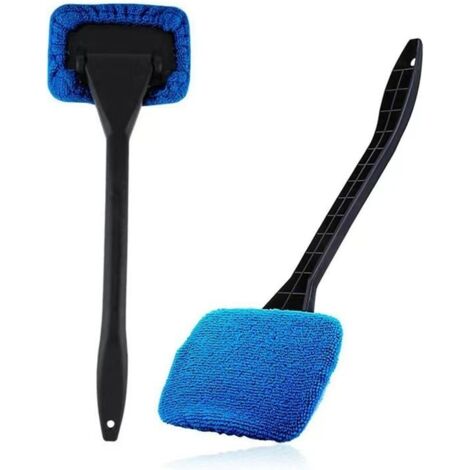 2pcs Longue poignée Outil de Nettoyage de Pare-Brise Lave-vitre Nettoie efficacement Le Verre Automobile (Bleu) (1/4)