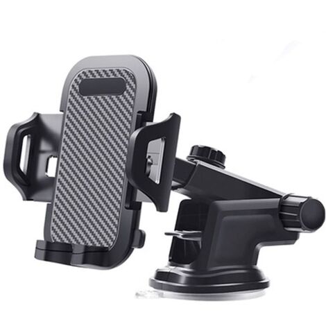 Nouveau support pour téléphone portable de voiture réglable et télescopique en Fiber de carbone avec ventouse (1/5)