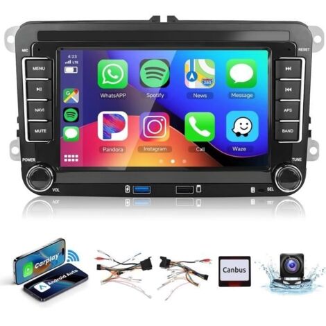 Autoradio 7 pouces - CarPlay sans fil - Bluetooth 5.1 - Double-Din (1/4)
