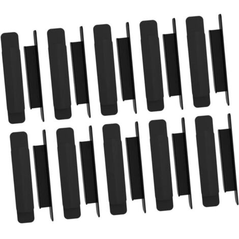 (Noir)20 Pièces Poignée Auto-Adhésive Poignées D'Armoire Poignée De Porte Coulissante D'Armoire Poignées De Porte (1/4)