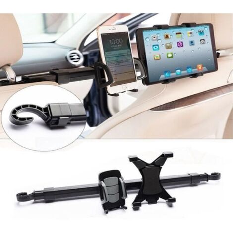 Support Tablette Voiture Porte Tablette/Téléphone Voiture pour Appui-tête Universel Auto de 7-10 Pouces à Angle Réglable 360 Degrés (1/4)