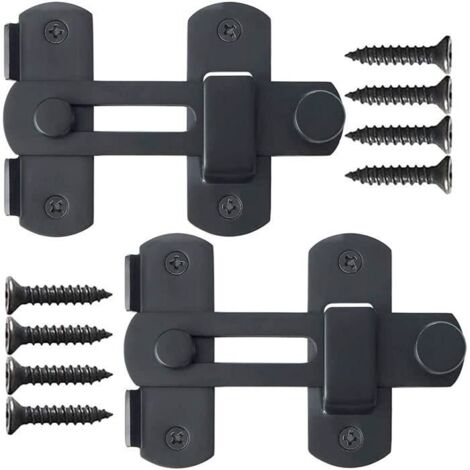 2 Pcs Loquet de Porte En Acier Inoxydable Verrou de Porte Coulissante Cadenas Serrure de Porte Loquet pour Animaux de Compagnie 642 (1/4)