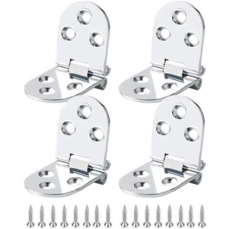 (argent)Charnières en acier inoxydable pour table pliante - PZCC - Carrée - A visser (1/4)