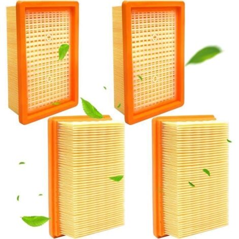 Lot de 2 Filtre Remplacement pour Aspirateur Kärcher WD4 WD5 WD6 MV4 MV5 MV6 plissé Plat (1/5)