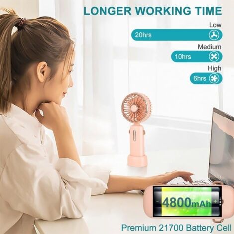 Ventilateur de taille portable 6000 mAh rechargeable pour l'extérieur