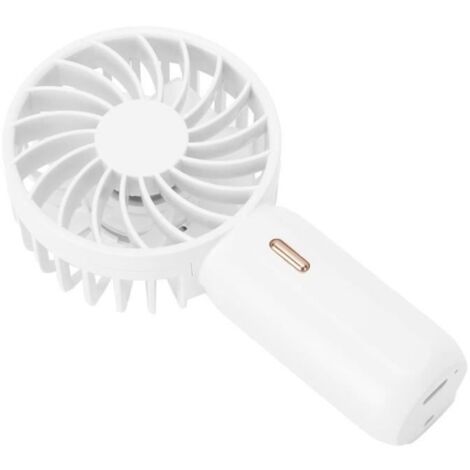 AYNEFY Mini ventilateur Ventilateur à Main Portable Petit Ventilateur Rechargeable USB pour Voyage Bureau Étude(Blanc )