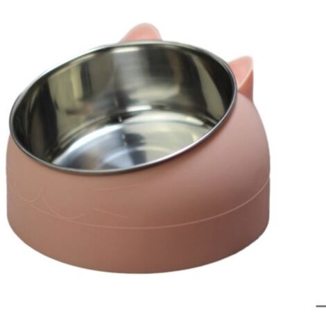Gamelles pour chat inclinées à 15 Dépenser, gamelle orthopédique pour chat, anti-vomissements, anti-déversement, surélevée, rose