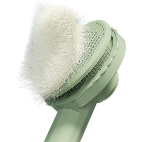 Brosse Chiens Chats,Brosses de Toilettage pour Chats et Chiens,Autonettoyante Brosse Poils Morts,Pour chats et chiens(vert) (1/4)