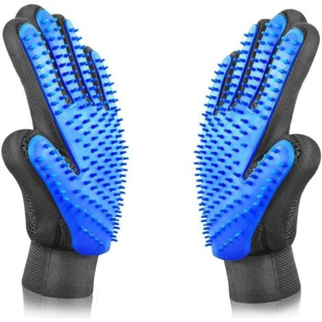 Gant de toilettage pour animaux de compagnie - Brosse de démêlage douce, outil de massage avec conception améliorée à cinq doigt (1/3)