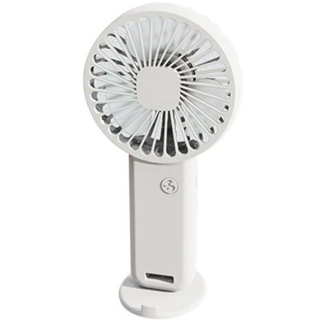 Mini ventilateur de poche portable avec support, ventilateur électrique de bureau à chargement USB () (1/5)