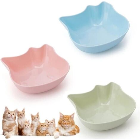 Bols d'alimentation pour chats, 3 pièces, antidérapants, polyvalents, en plastique (1/5)