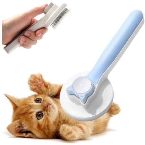Brosse Chiens Chats, Brosse Autonettoyante Poils Morts Brosse de Toilettage Autonettoyante, Pour Chiens chats eliminer effica (1/4)
