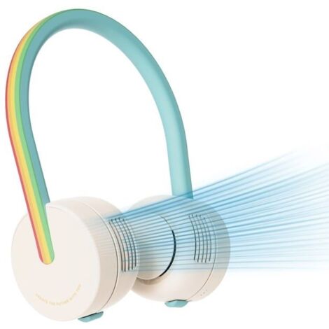 Ventilateur de cou portable, ventilateur mains libres sans pales pour enfants, ventilateur personnel portable sans pales, rechargea (1/5)