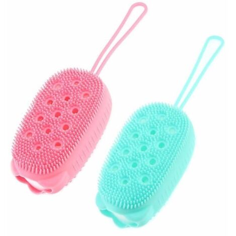 Lot De 2 Brosses De Nettoyage Silicone Pour Cheval - Outil Massage Toilettage Équestre